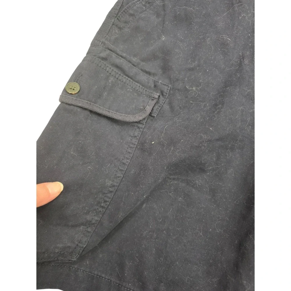 Lands End Mens Navy Blue Cotton Twill Cargo Shorts New With Tags